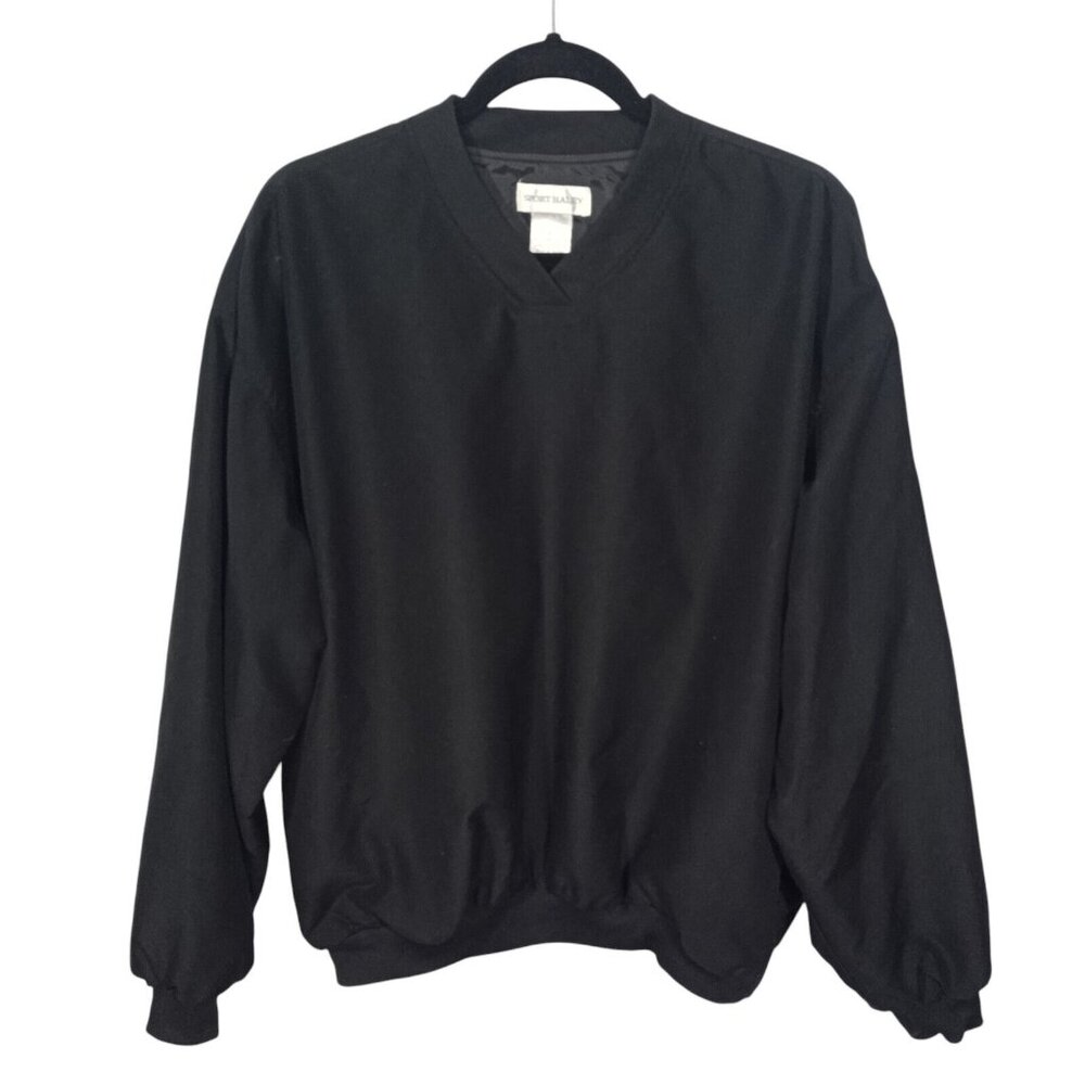 Sport Haley Windbreaker Size L Black Long Sleeve Pullover Jacket Golden Valley